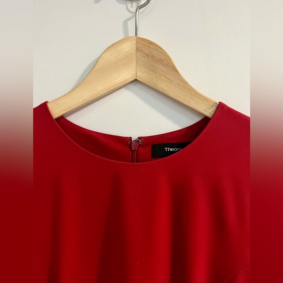 Theory Red lined short dress. Size 4. - Picture 3 of 7